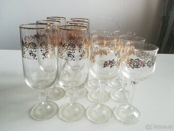 retro skleničky na alkohol