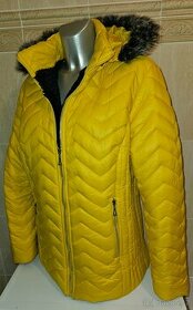 Dámská žlutá prošívaná bunda vel. 5XL, NOVÁ.