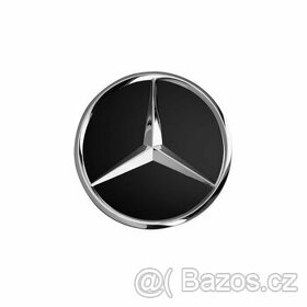 Krytky Mercedes,  75mm  4ks pokličky černá matná
