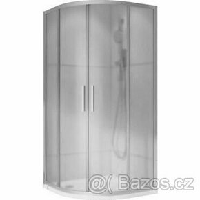 Kout sprchový Wecco SHINY 900×900 mm lesklý hliník/matné skl
