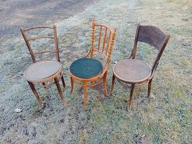 starožitné tři židle - 1