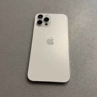 iPhone 12 Pro Max 128GB silver, pěkný stav, 12 měsíců záruka