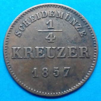 Stříbrná mince r. 1857 Frederik Günther