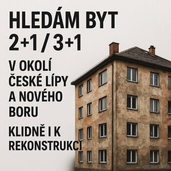 Byt 2+1 , 3+1 ČL , NB