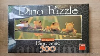 Dino puzzle Panoramic 500 dílků žabky - nové