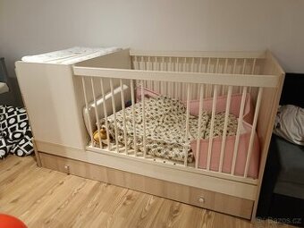 Dětská postýlka + komoda (kompakt)