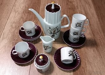 Kávový (moka) retro servis Aurelia - Karlovarský porcelán