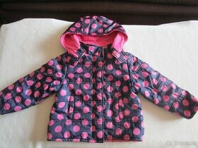 Pěkná dívčí zimní bunda s kapucí, vel. 92-98 (2-3 roky)