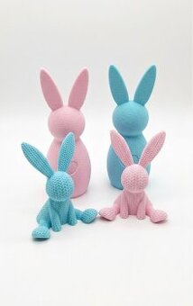 Designový 3d králík, velikonoční ozdoby