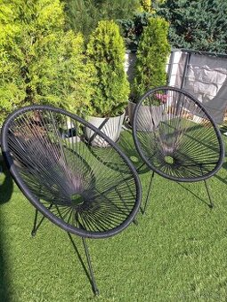 Černé křeslo - vajíčko na balkon i do bytu