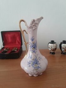 Porcelan.karafa/ růžový porcelán/ znaceno "Slavkov" - 1
