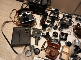 Sbírka starých fotoaparátu
