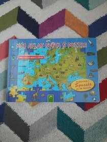 Atlas světa s puzzle