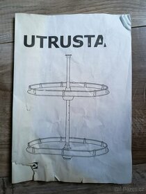 IKEA - UTRUSTA - otočné police do nástěnné rohové skříňky