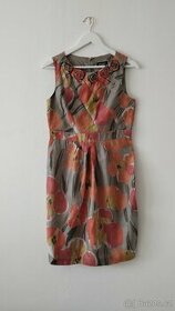Oranžovo-šedé šaty Adrianna Papell vel. 38