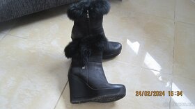 Boty, kozačky černé, vel. 36