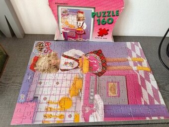 Puzzle retro Barbie BONAPARTE-160 dílků -KOMPLETNÍ