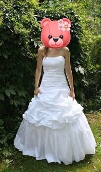 Svatební šaty vel. 38-42 řasené