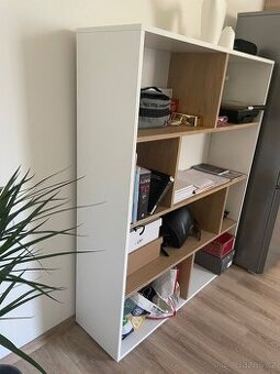 Obývací stěna FILSKOV - bílá/dub