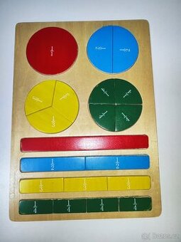 Dřevěné puzzle - zlomky