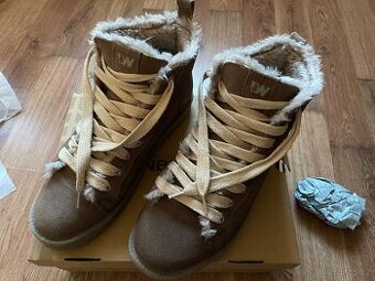 Pánské kožené zimní boty WEINBRENNER s kožichem - č. 44