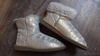 Luxusní kožené válenky LASHEEP-pravý kožich-v.39