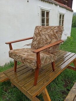 Křeslo, cca 70. léta, retro, vintage
