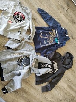 Mikina Mario/Spiderman s kapucí vel. 122