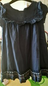Šaty tmavě modré  dívčí vel.128-134 - 1