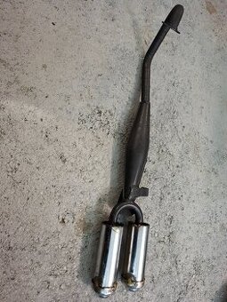 Výfuk minibike dvojitá koncovka