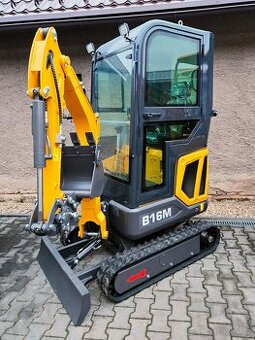 Nový pásový minibagr 1,6t – motor Kubota, joysticky, kabina