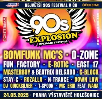 2x vtupenka 90s Explosion Paha 2025