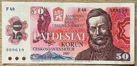 50 Kčs 1987 F48 989619 - 1