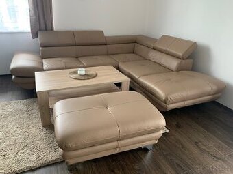 Sedací souprava rozkládací s taburetem