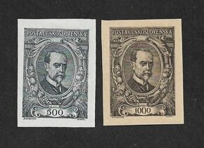 Československo 1920 pof 141N-142N T.G.Masaryk nezoubkované