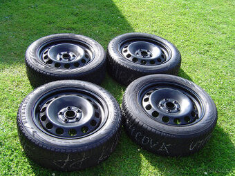4X ZIMNÍ PLECHOVÁ KOLA ŠKODA OCTAVIA II,III 205/55 R16 .TOP