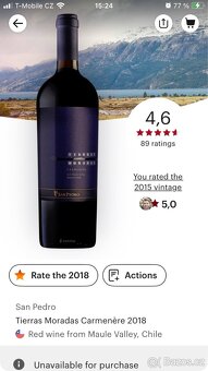 Ročník 2017, 2018 a 2020 - Carmenere Tierras Moradas