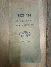 Seznam náhradních dílů na Jawa 250 předválečná