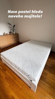 Postel z masivu s matraci PURTEX