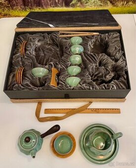 Nádherná nová čajová porcelánová souprava - vánoční dárek