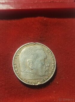Německo 3. Říše 2 Reichsmark 1939 F, Hindenburg