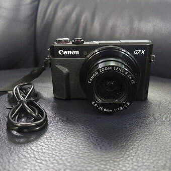 Fotoaparát Canon PowerShot G7 X Mark II, kabel, pěkný stav