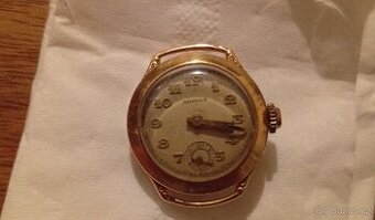 Zlaté dámské hodinky Angelia – zlato 585, funkční, cca 1930