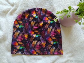 handmade cepice "dešťové lístečky"