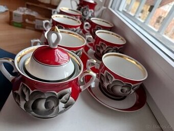 Čajový porcelánový servis SSSR