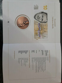 Pamětní bankovka Václav Havel + měděná medaile