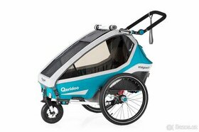 Odpružený vozík za kolo Kidgoo1 Petrol Blue pro 1 dítě