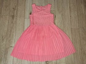 Sváteční meruňkové šaty 8-10 let - 1
