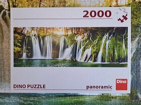 Puzzle 2000 Dino panorama/Plitvické vodopády