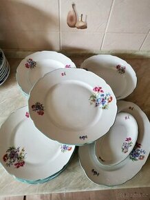 16 ks retro porcelánová sada nádobí Bohemia
